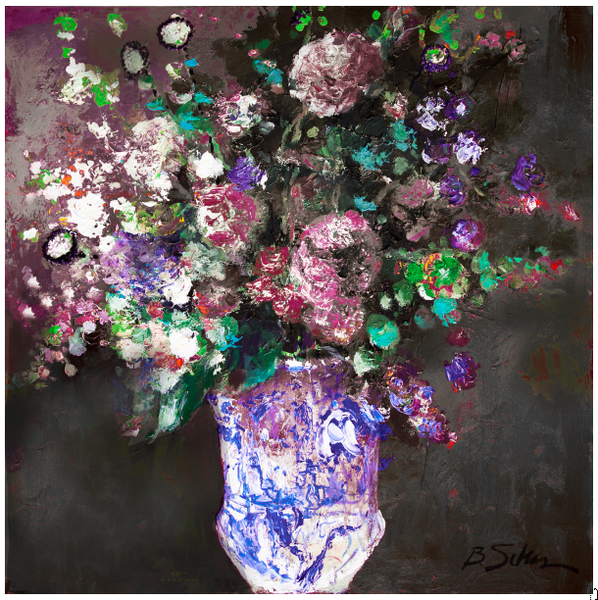 Foyer Flowers - Blue Vase